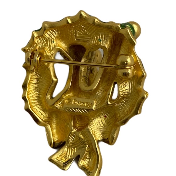 VINTAGE DISNEY Tigger Wreath Holiday Brooch Pin - Picture 2 of 2